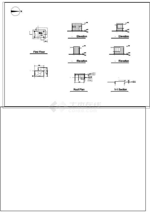 厂房设计_某地区公司厂房建筑CAD设计施工图纸-图一