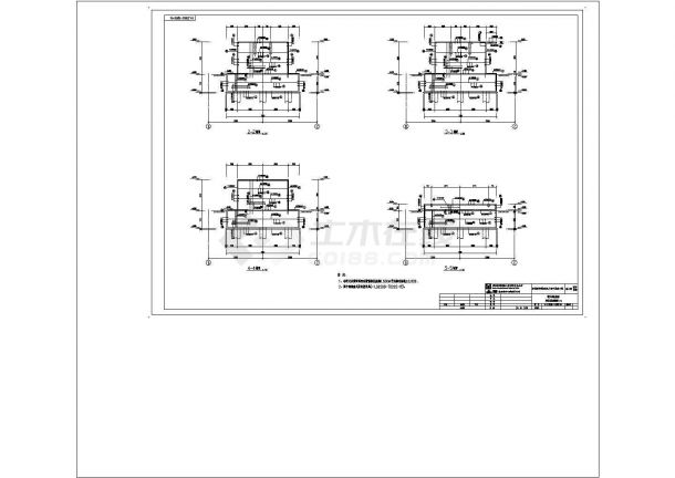 发电厂烟气脱硫工程施工CAD建筑设计施工图-图二