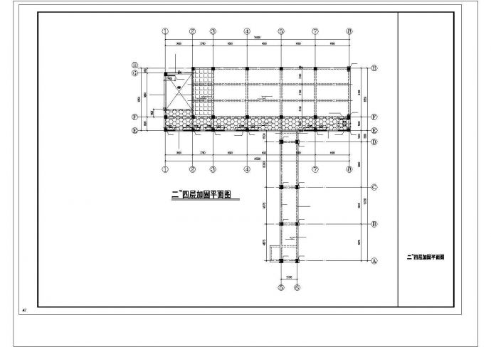 某教学楼结构加固CAD施工图纸_图1