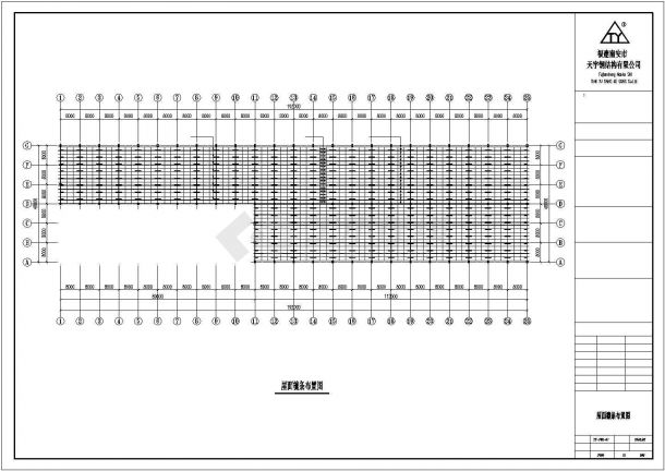 湖北某钢结构工程设计cad图纸-图二