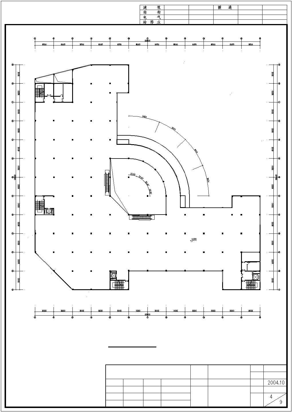 五层商场建筑cad设计方案施工图