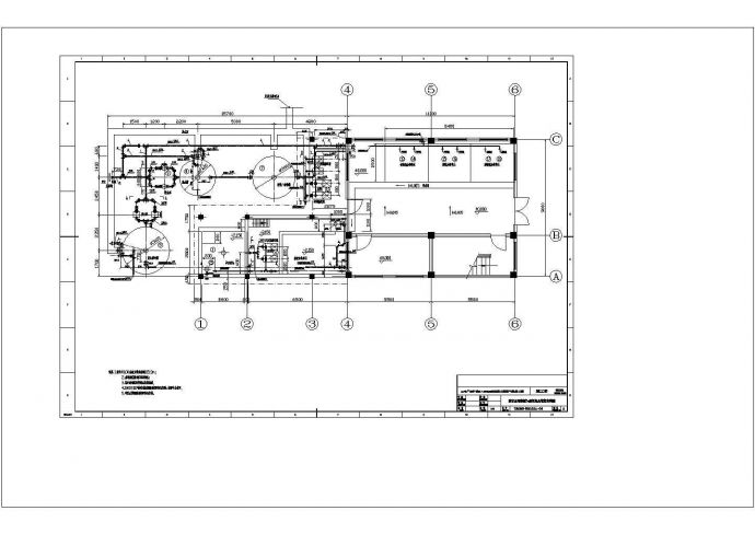 废水处理装置管道安装图cad_图1