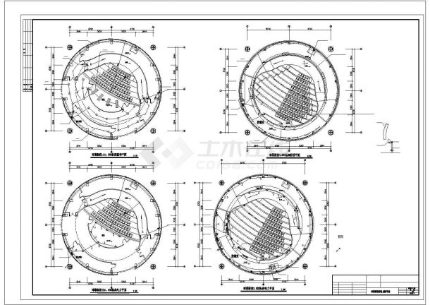 球幕影院的电气剖面CAD参考图-图二