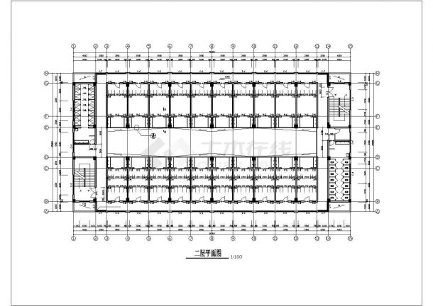 某地区综合楼设计建筑cad施工图-图二