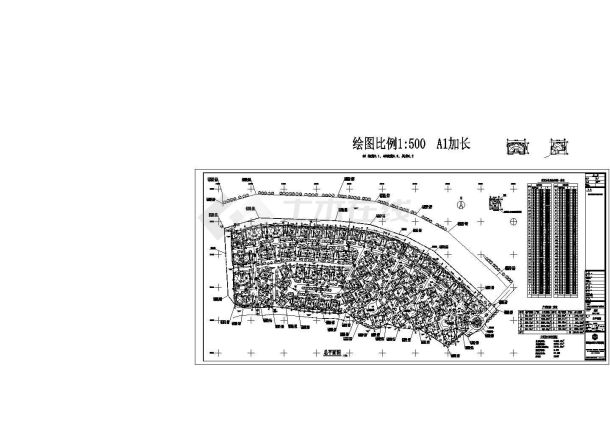 阜新市某新建别墅住宅区总平面规划设计CAD图纸（占地5.1万平米）-图一