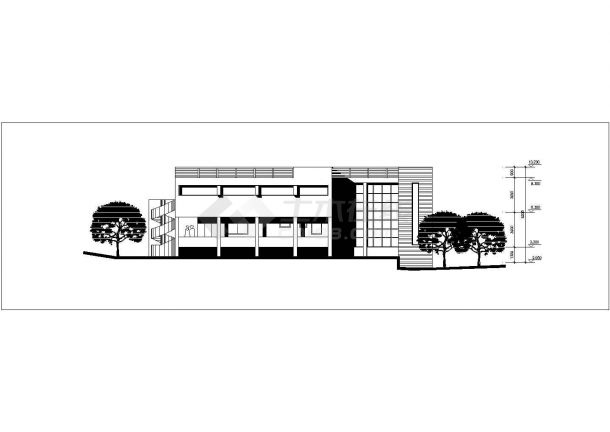 惠州市某村镇550平米3层框架结构单体独栋别墅平立面设计CAD图纸-图一