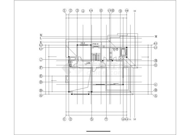 太原市广阳新村某2层砖混结构欧式乡村别墅全套建筑设计CAD图纸-图一