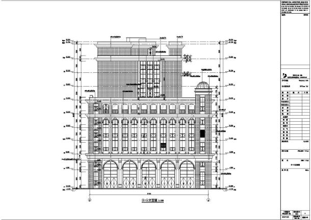 [施工图][南京]八层钢框架结构电影院结构施工图（含建施）-图一