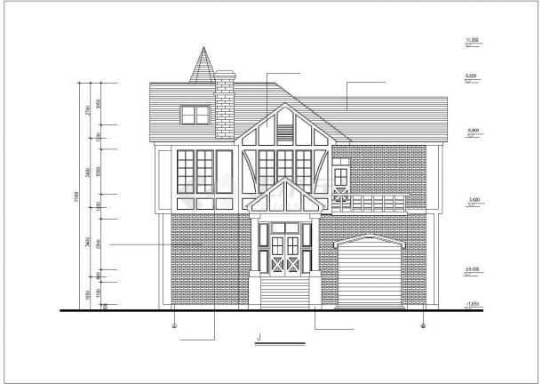 300平米2层混合结构单体独栋别墅平立面设计CAD图纸（2套方案）-图二
