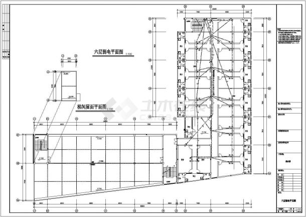 某六层综合楼CAD电气施工详细设计图-图一