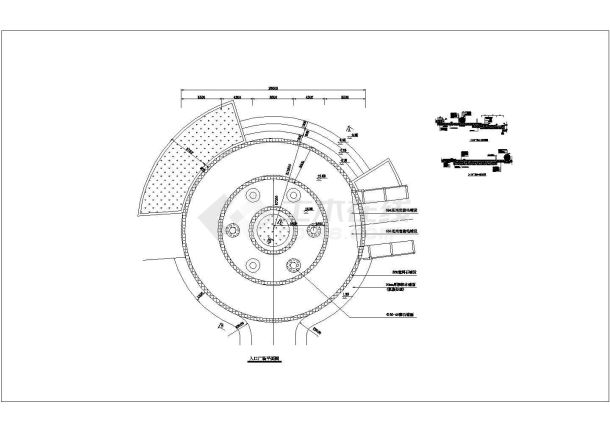 某入口广场平面建筑设计图-图一