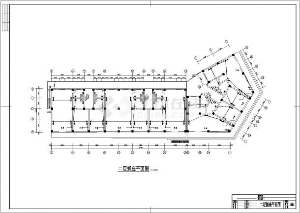 多层住宅办公楼照明系统规划CAD布置图-图一