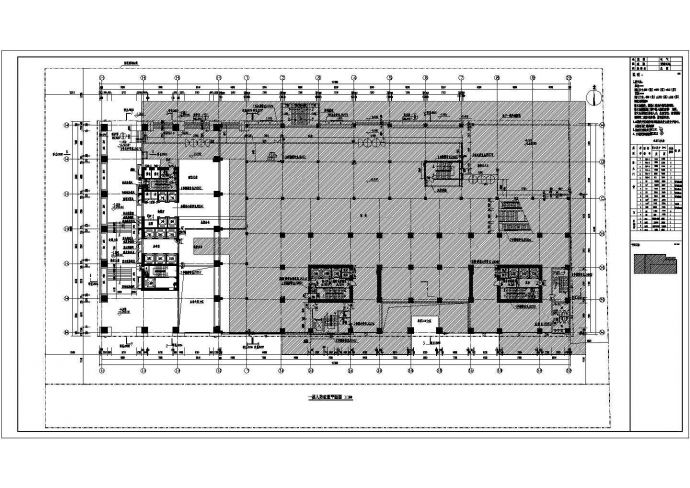 办公楼设计_60米筒体框架行政办公建筑施工CAD图_图1