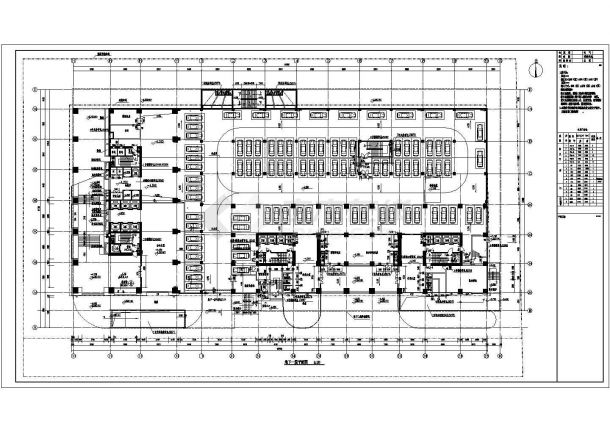 办公楼设计_60米筒体框架行政办公建筑施工CAD图-图二