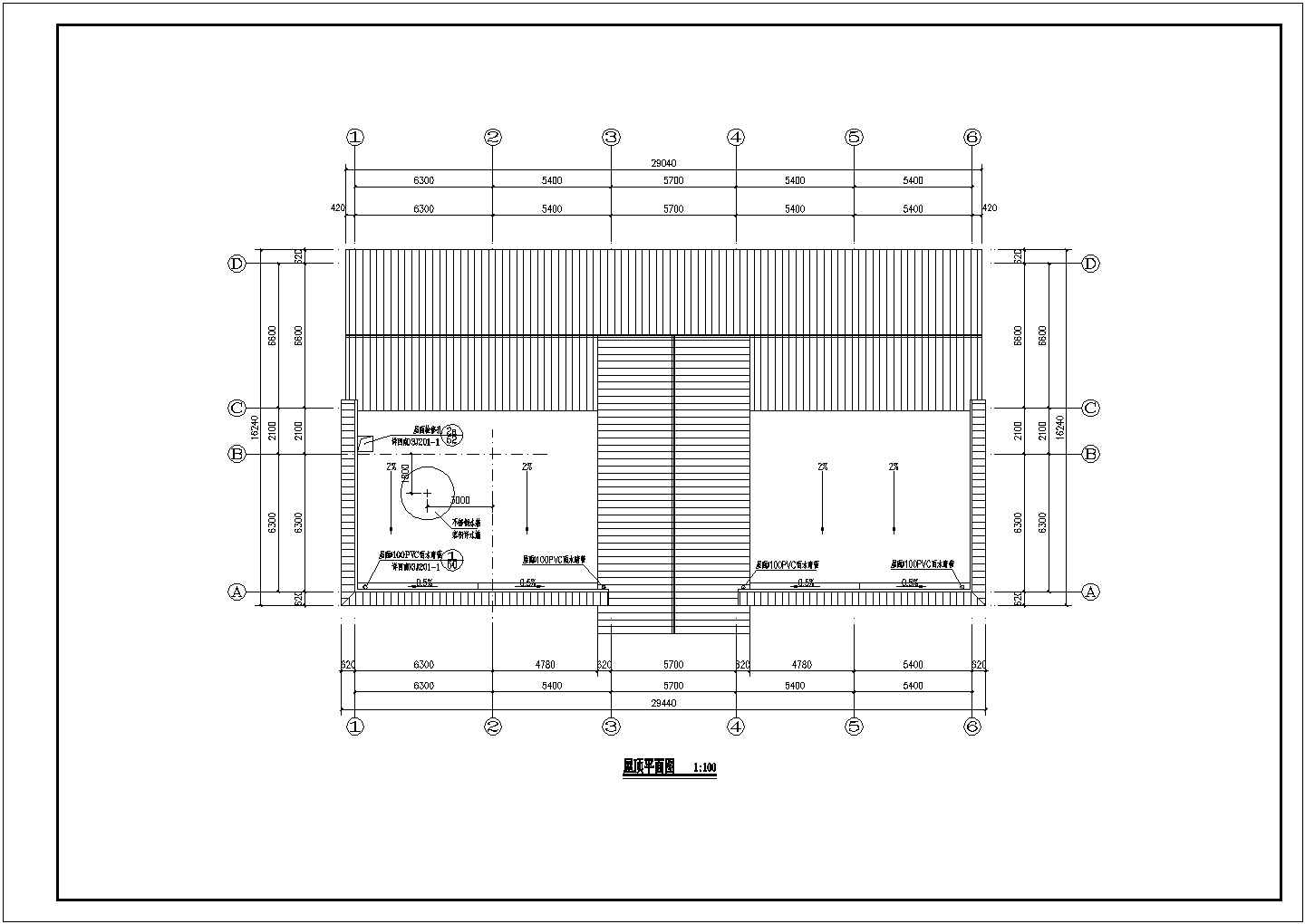 3层1295.18平米青少年活动中心建筑设计图