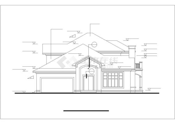 西宁市兰溪村某2层砖混结构乡村别墅平立面设计CAD图纸-图一