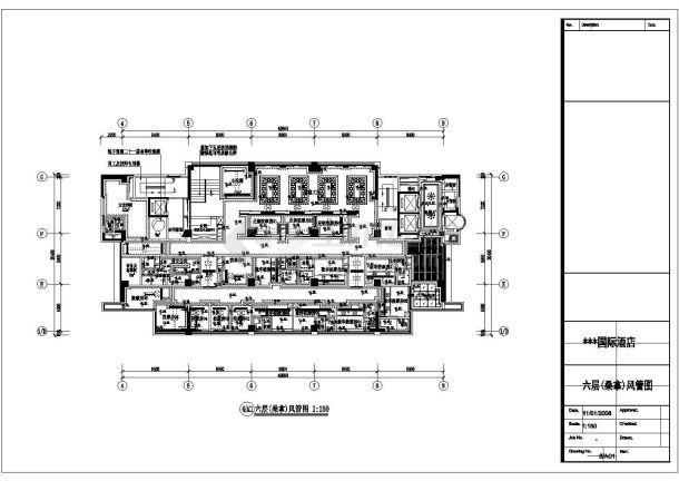 某五星级旅游酒店桑拿区室内精装修设计cad全套施工图（标注详细）-图二