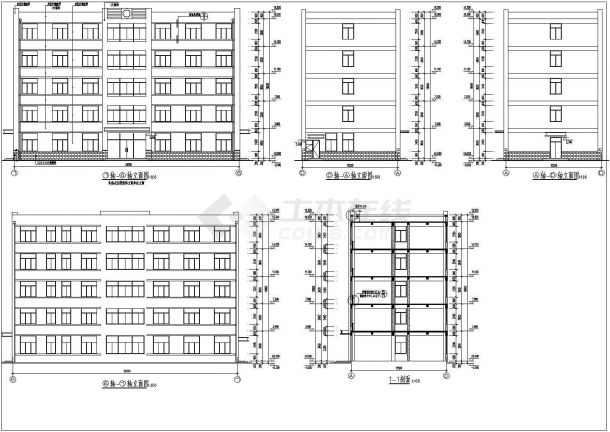 某2340平方米五层办公楼CAD建筑设计施工图-图一