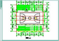 某小型体育馆整套CAD建筑施工图纸_图1