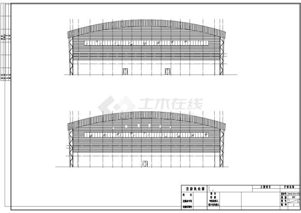 某体育场建筑方案CAD建筑设计施工图-图二