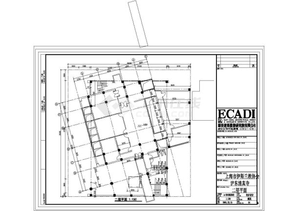 沪东清真寺-建筑设计CAD施工图-图二