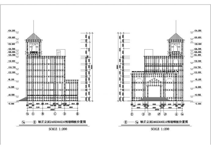 多层宾馆建筑CAD平面布置参考图_图1