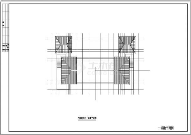某地景区古城门建筑设计CAD施工图-图一