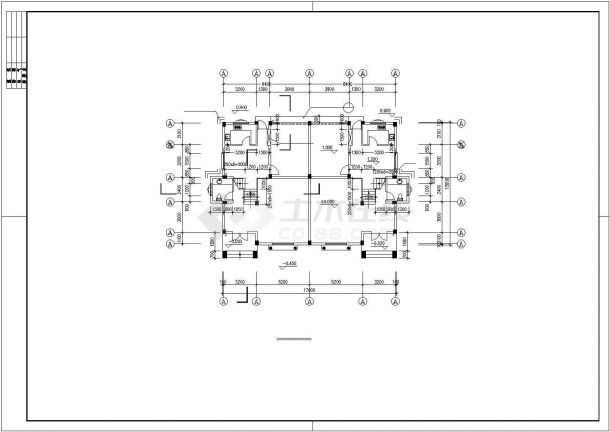 泉州市幸福新村某4层框架结构私人别墅全套平面设计CAD图纸-图一
