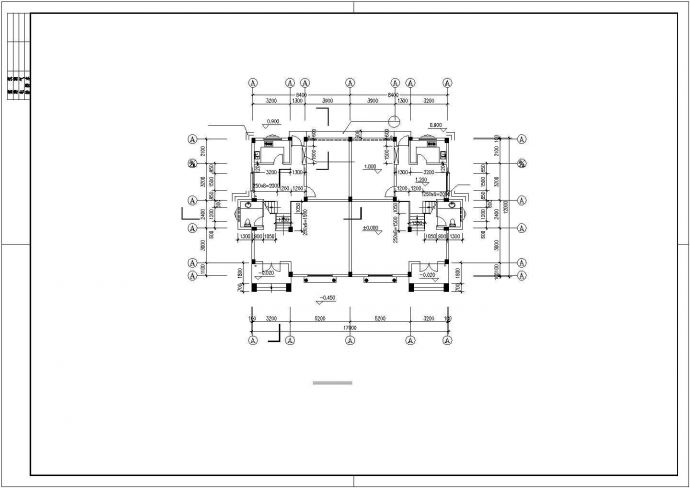 泉州市幸福新村某4层框架结构私人别墅全套平面设计CAD图纸_图1