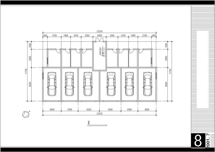 西安市某沿街7层商住楼全套建筑设计CAD图纸_图1