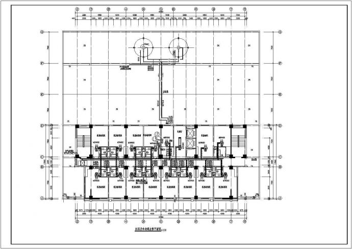 宾馆整套空调管线设计cad施工平面图（含中央空调设计与施工说明）_图1