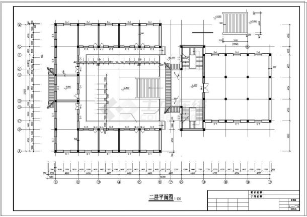 某地区斯古拉寺建筑cad设计施工图-图二