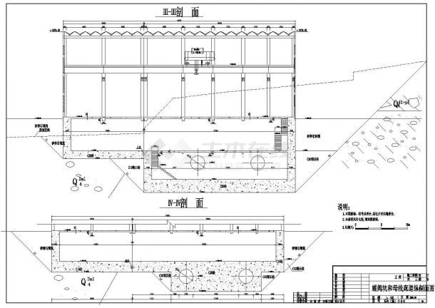某水电站厂房结构CAD详细大样完整布置图-图一