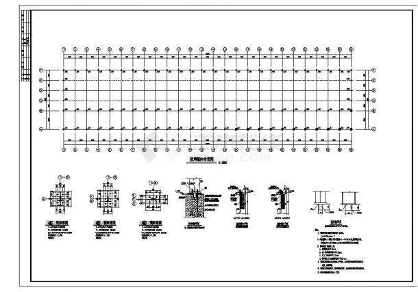JP023某阿联酋厂房结构设计cad施工图-图一