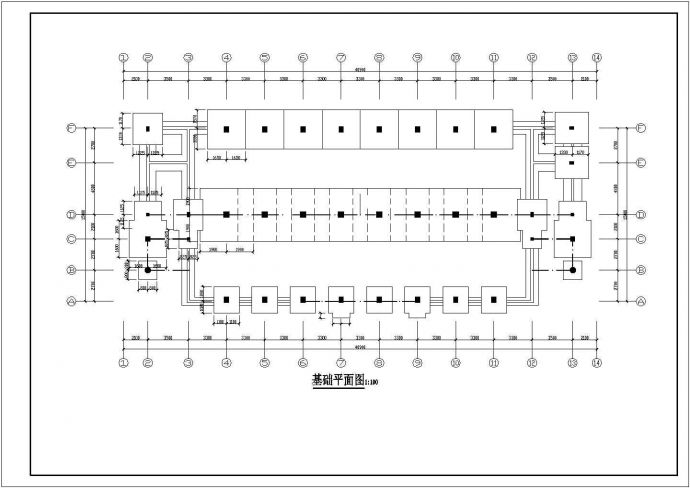 某二层混土教学楼结构施工CAD图纸_图1