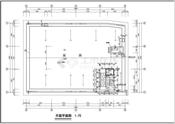 郑州市某7层高档商务酒店平面设计CAD图纸-图二
