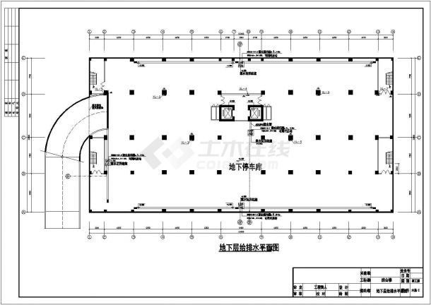 某长63米 宽32米 地下1地上13层商场单身公寓综合楼给排水CAD设计（各层给排水平面 说明 给排水消火栓自动喷淋给水系统图 材料表）-图一