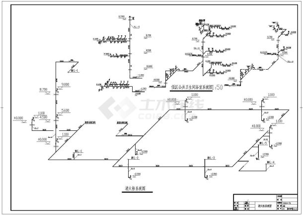 某地高层宾馆给排水全图(含设计说明）-图一