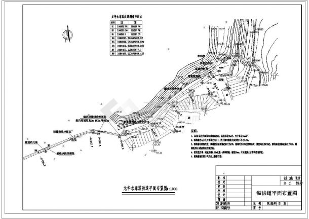 [湖南]小(一)型水库除险加固工程cad施工图纸-图二