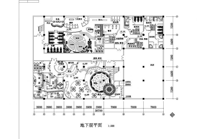 宾馆方案室内装修设计cad图，共17张_图1