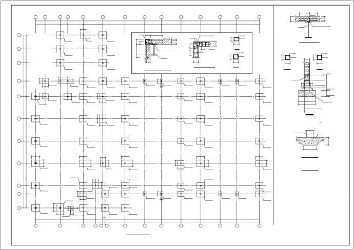 某地大型汽车展厅4S店钢结构设计cad图纸_图1