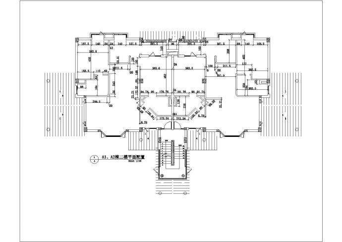 大连市某社区4层混合结构独栋别墅全套平面设计CAD图纸（3套方案）_图1
