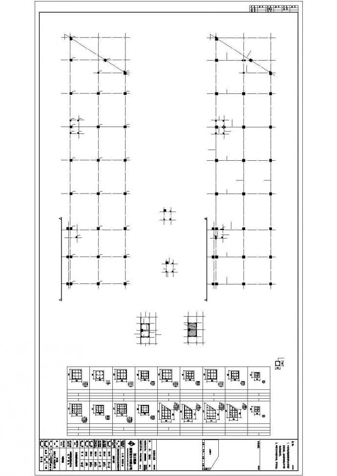 某公司车间土建结构设计CAD图纸_图1