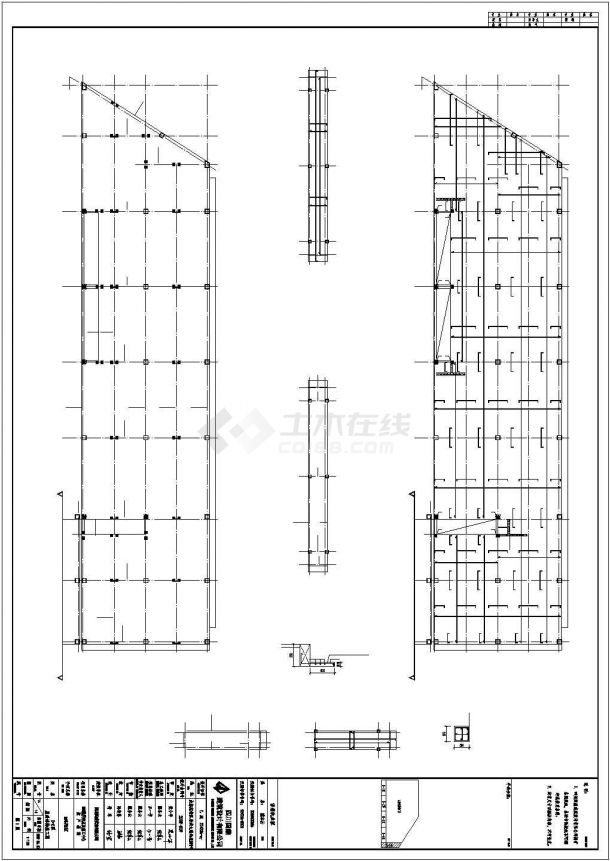某公司车间土建结构设计CAD图纸-图二