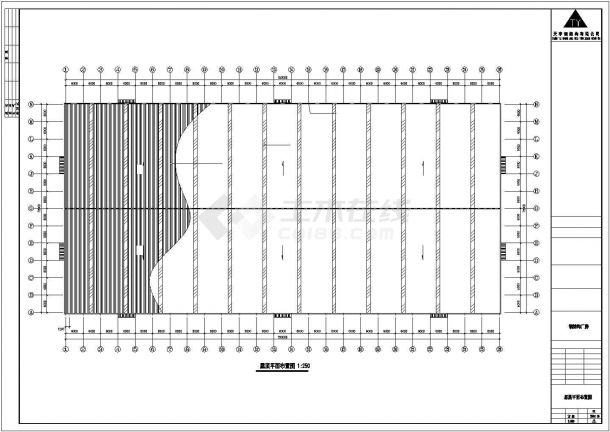 某公司72米X150米钢结构设计CAD图-图二