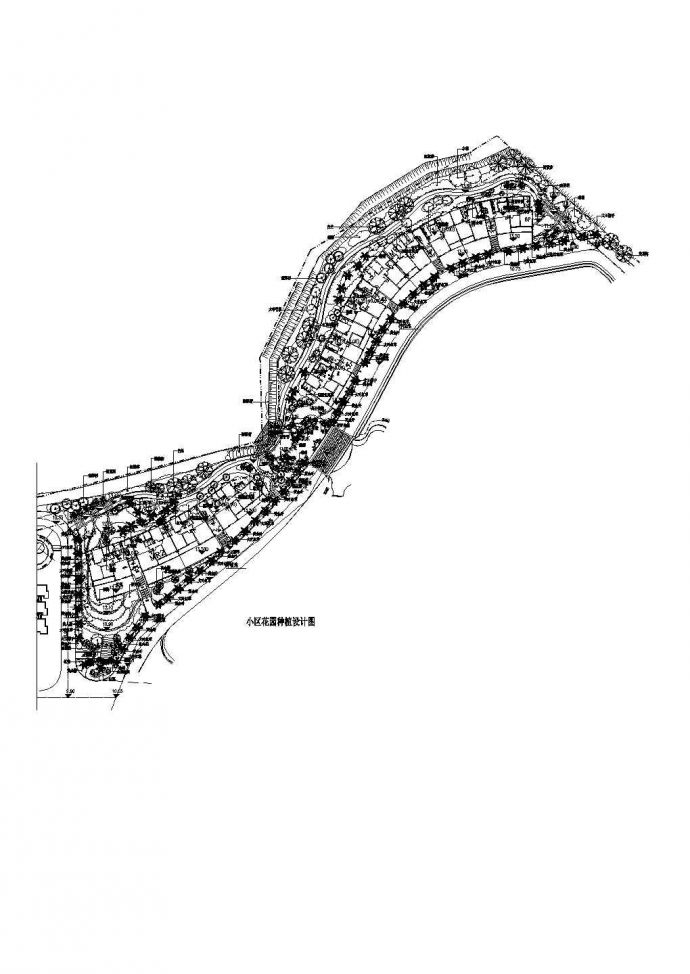 某高级小区绿化种植景观规划设计施工详细方案CAD图纸_图1