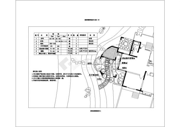 某屋顶花园景观种植总规划设计施工详细方案CAD图纸-图二