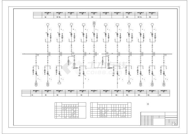 10kv系统单线图电气施工图-图一