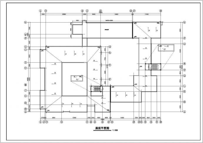 某城市四层新建教学楼建筑工程设计CAD图（含平立剖、总平面图）_图1