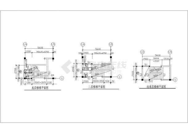 某板梯CAD设计构造完整平面-图一